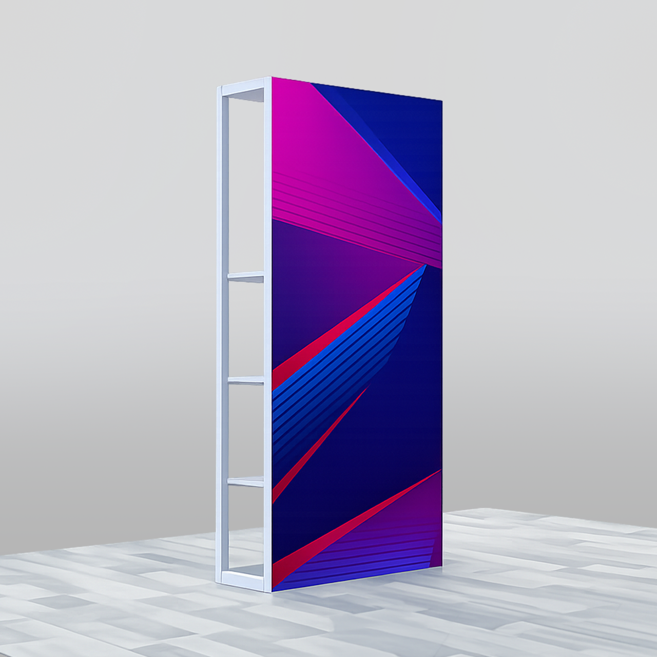 Front Side Custom Graphics for Modular Rack One Section 8ft