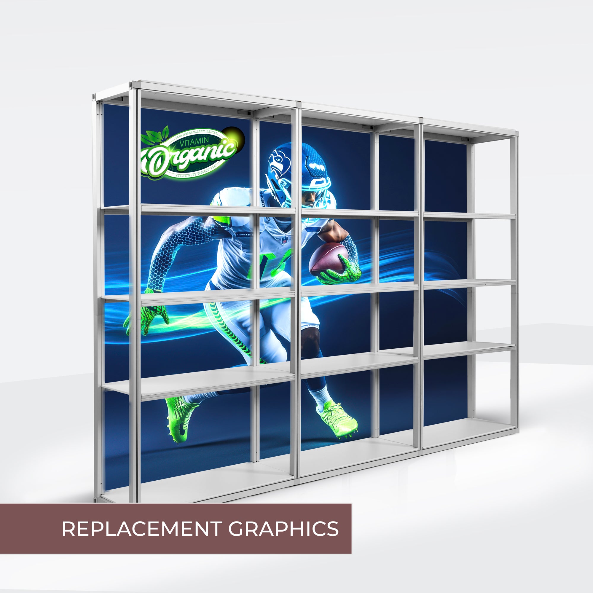 Background Custom Graphics for Modular Rack Three Section