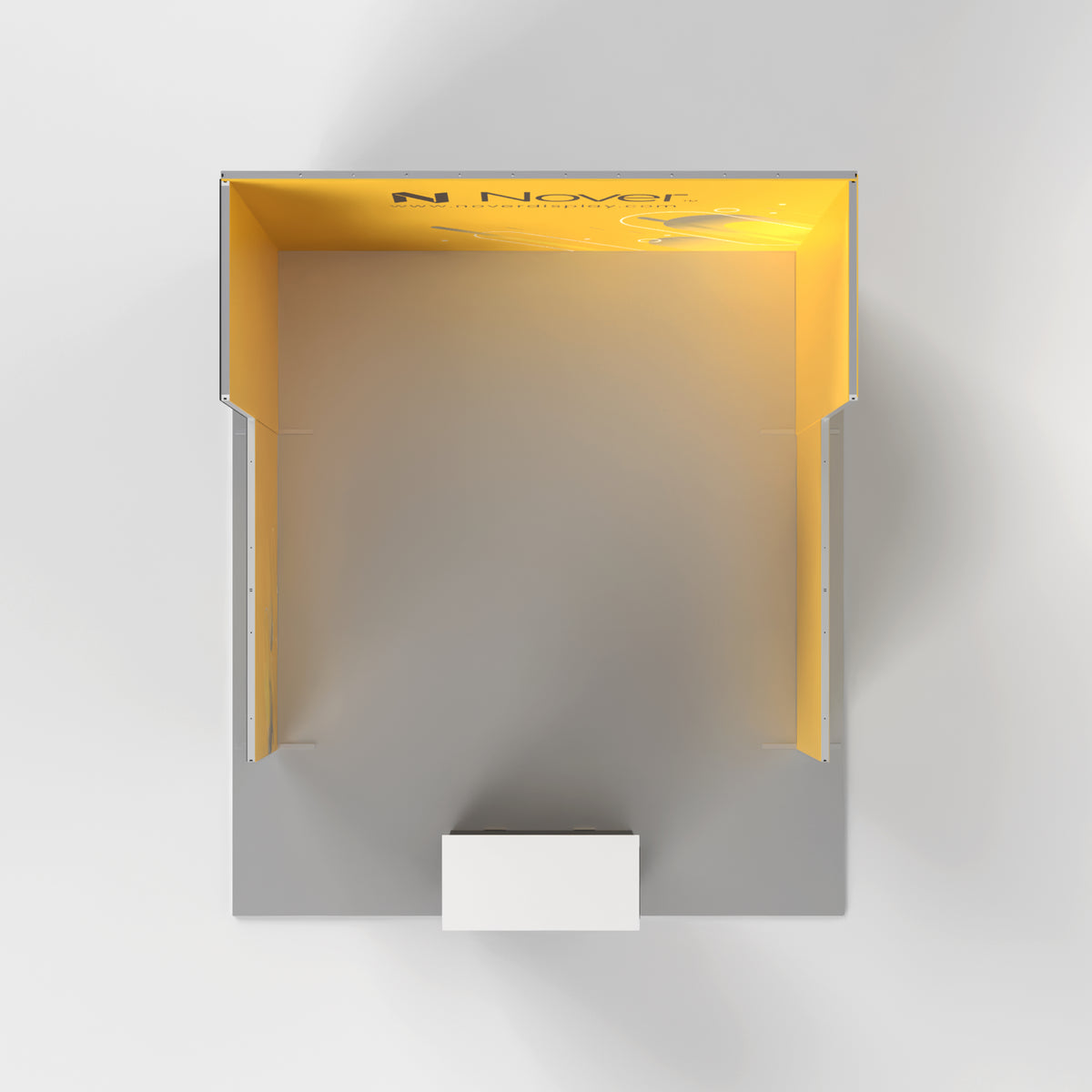 10ft U-Shaped Trade Show Booth with Low Wall Extensions — QSEG 40 kit 105