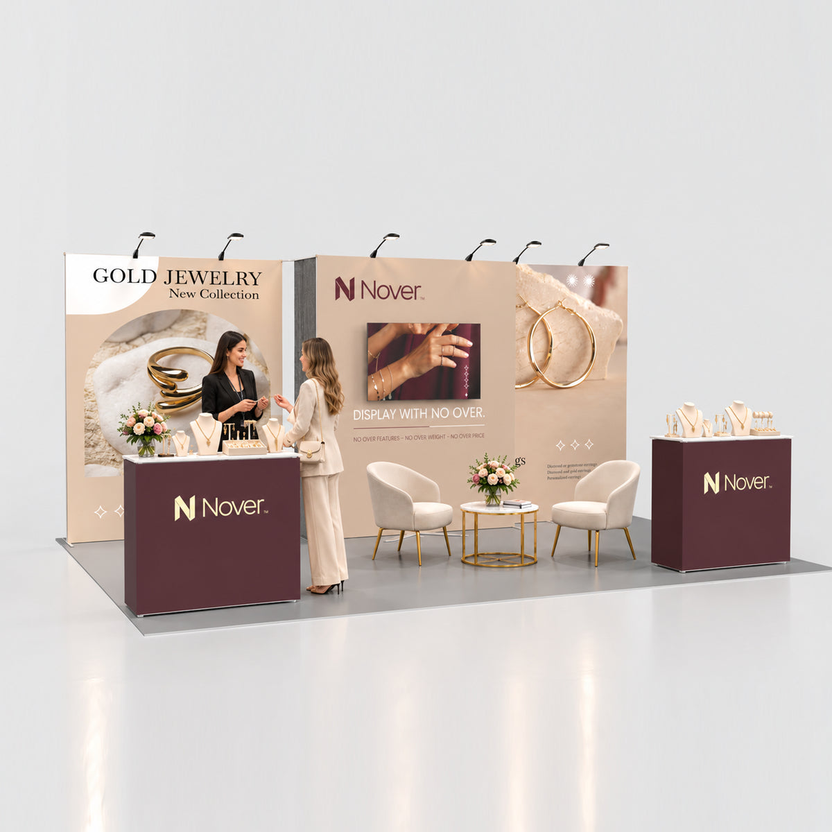 20ft Trade Show Booth with Large Central Closet — QSEG 40 Kit 208