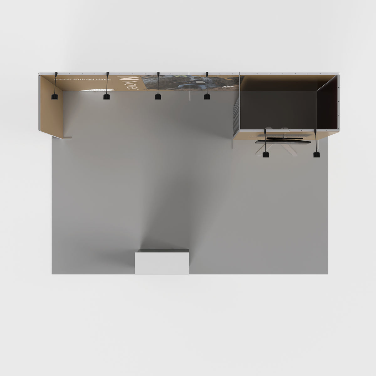 20ft U-Shaped Trade Show Booth with Closet — QSEG 40 Kit 207