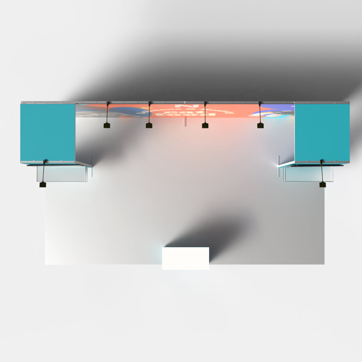 20ft Trade Show Booth with Short Bridge — QSEG 40 kit 210