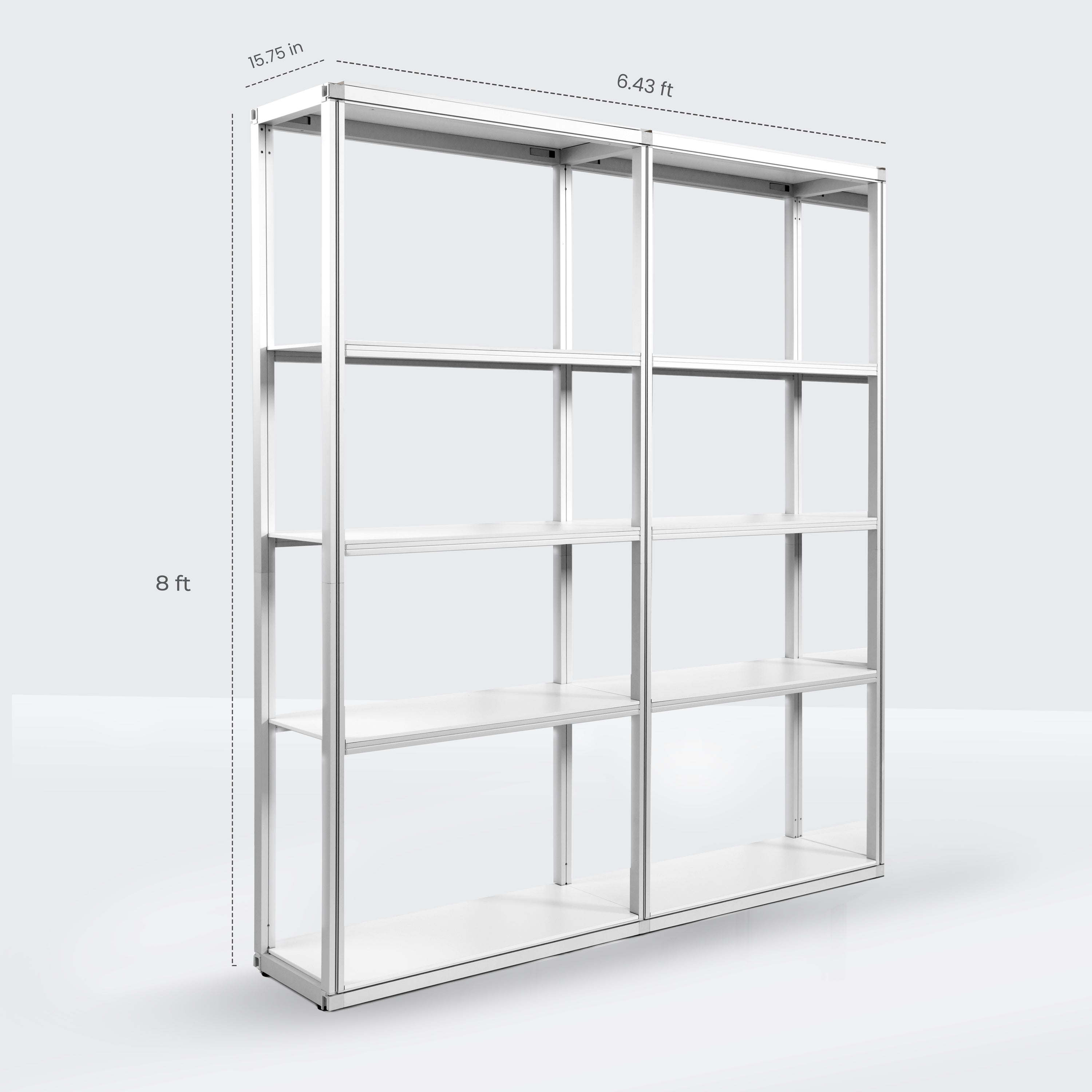 Modular Rack - 2 Section - 5 Tier Frame with Panels