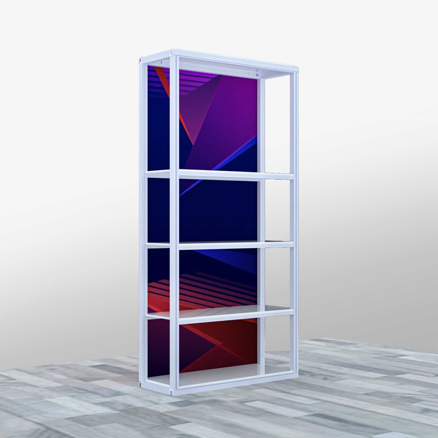 Background Custom Graphics for Modular Rack One Section 8ft