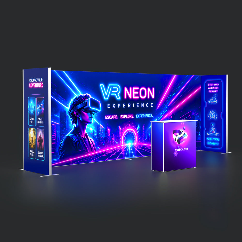 Backlit trade show booth display