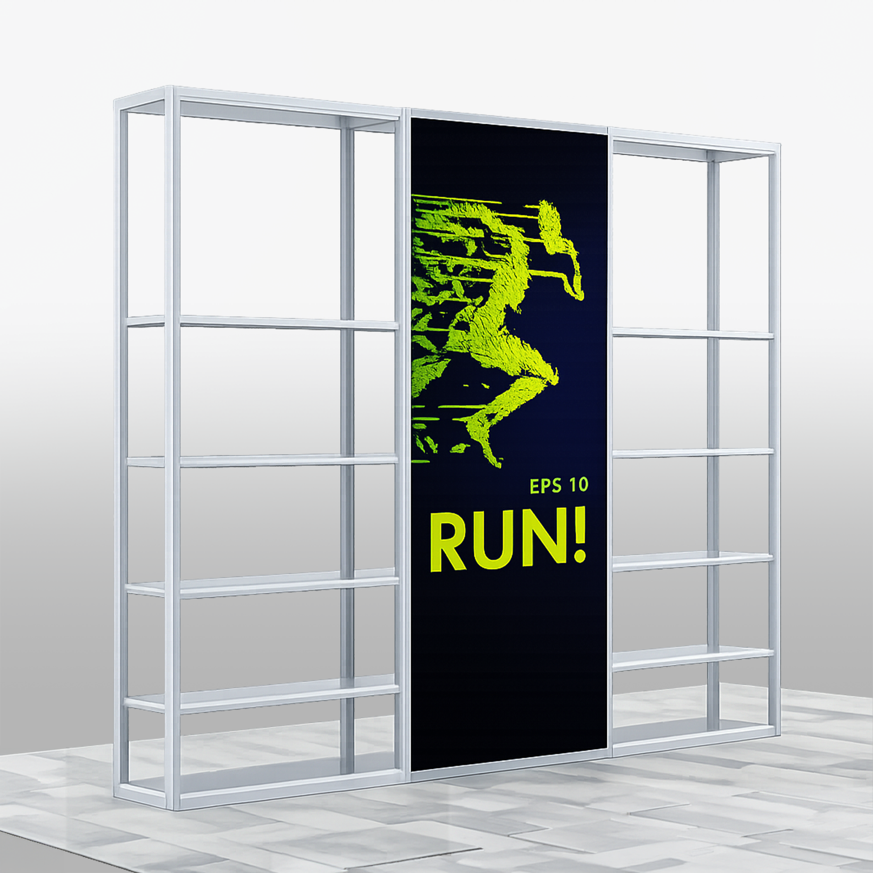 Front Side Custom Graphics for Modular Rack Single Frame