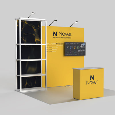 10ft Shelving Trade Show Booth Kit Modular Rack + QSEG 40-1