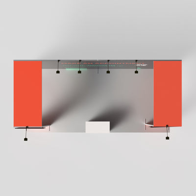 20ft Trade Show Booth with Dual Bridges — QSEG 40 Kit 209