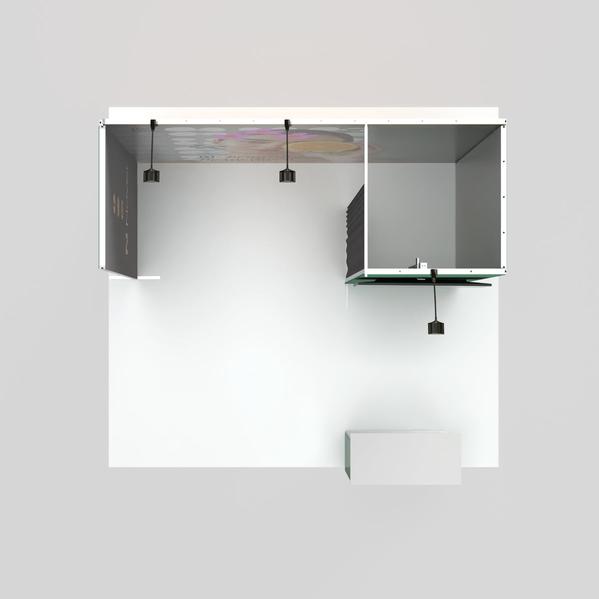 10ft U-Shaped Trade Show Booth with Closet — QSEG 40 Kit 106