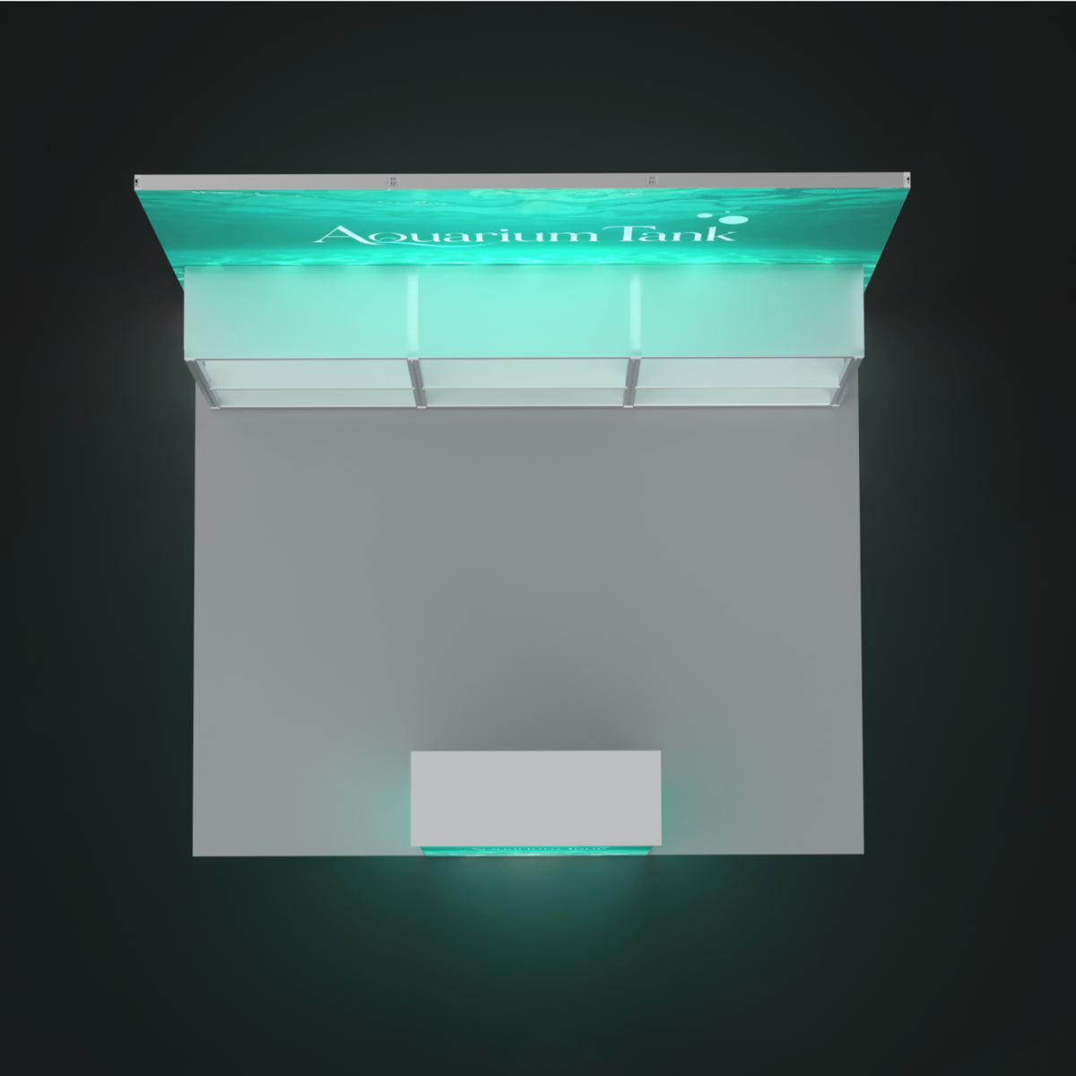 10ft Backlit Trade Show Booth with Shelving - Modular Rack + QSeg 60 Kit 101