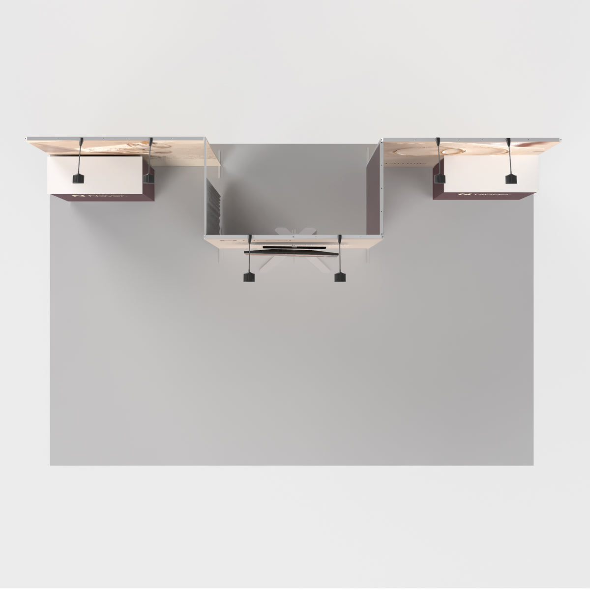 20ft Trade Show Booth with Large Central Closet — QSEG 40 Kit 208