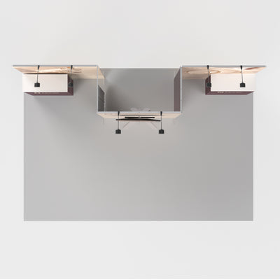 20ft Trade Show Booth with Large Central Closet — QSEG 40 Kit 208