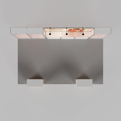 20ft Shelving Trade Show Booth - Modular Rack + QSEG 40 Kit 201