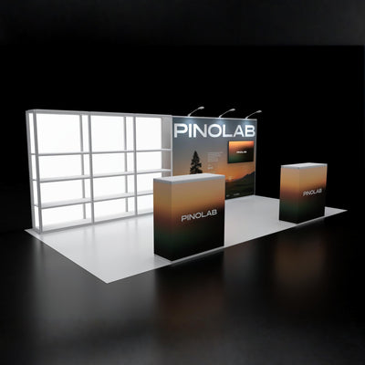 10x20 Booth, Retail Display Wall, Heavy-Duty Rack, Large Exhibition Kit