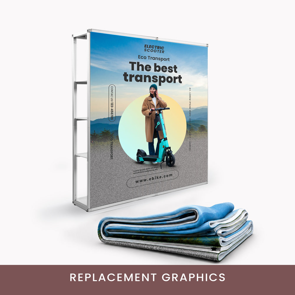 Front Side Custom Graphics for Modular Rack Two Section