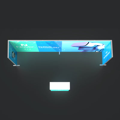 20ft Backlit Trade Show Booth Kit QSEG60-2