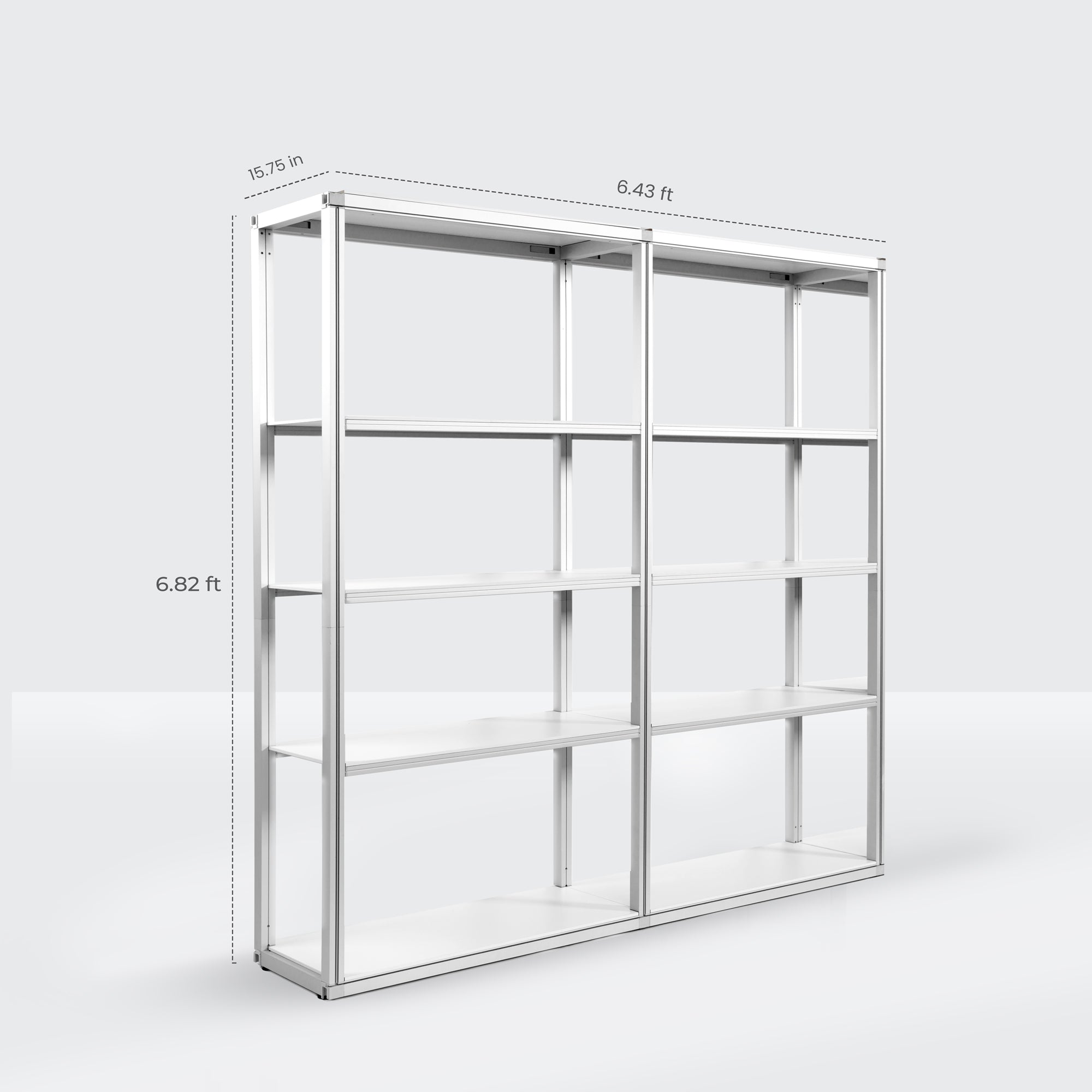 Modular Rack - 2 Section - 5 Tier Frame with Panels