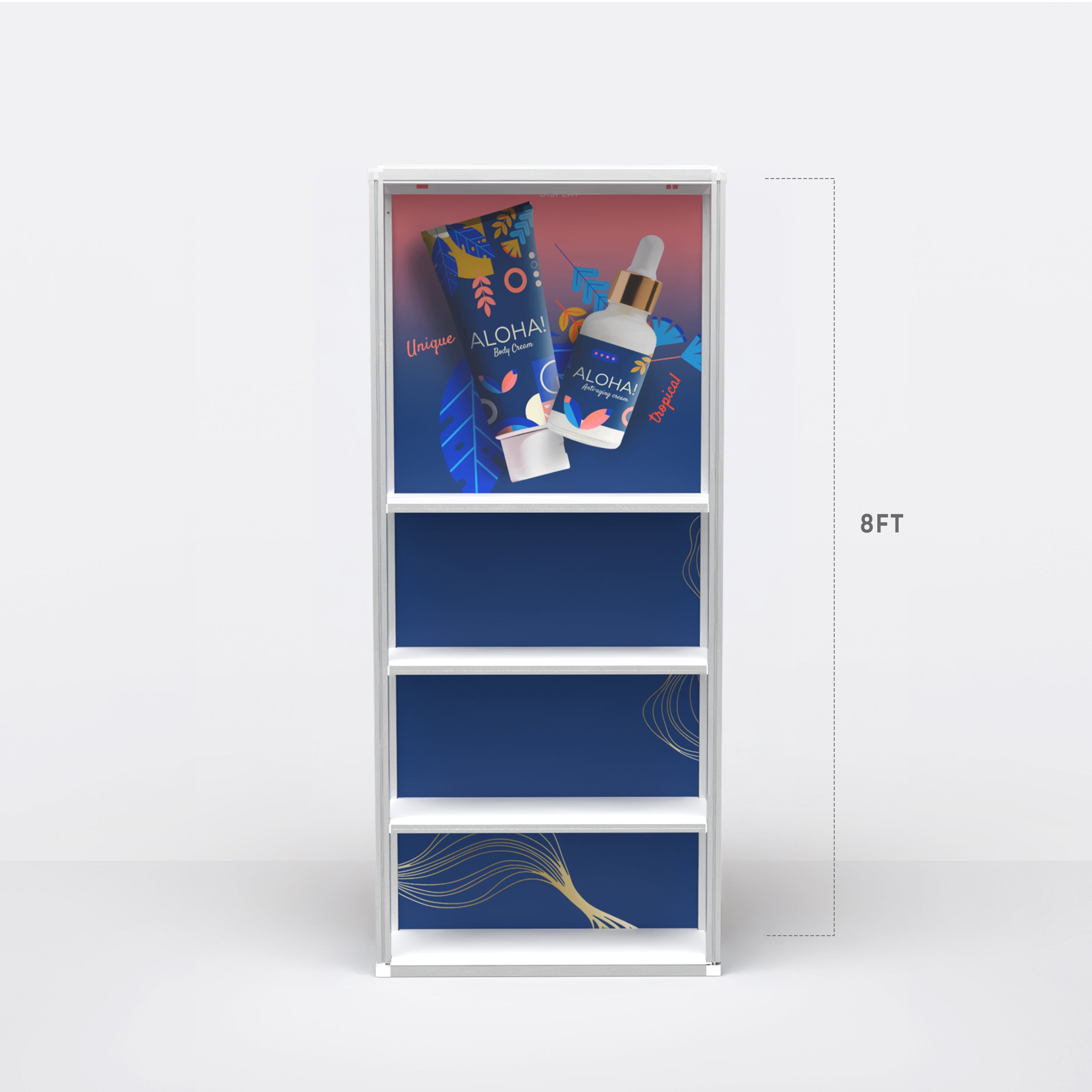 Modular Rack - 1 Section - 5 Tier Frame with Panels