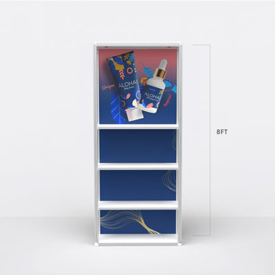 Modular Rack - 1 Section - 5 Tier Frame with Panels
