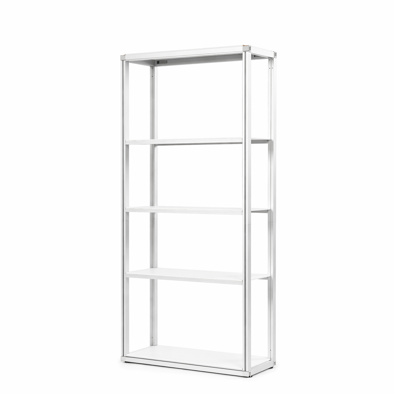 Modular Rack Single Frame 5-tier heavy-duty shelving system for trade show product display
