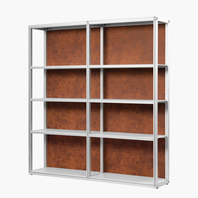 Modular Rack - 2 Section - 5 Tier Frame with Panels