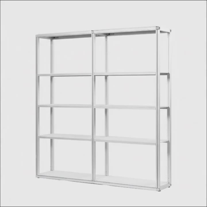 20ft Shelving Trade Show Booth - Modular Rack + QSEG 40 Kit 201